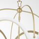 Tiffany 4 Light 21.25 inch Studio White with Aged Brass Entry Ceiling Light