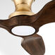 Veleta 56 inch Aged Brass with Walnut Blades Ceiling Fan