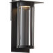 Abram 1 Light 12 inch Textured Black Outdoor Wall Lantern