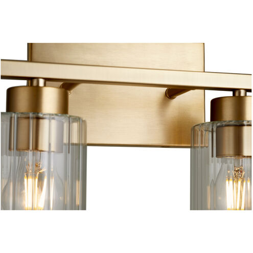 Ladin 2 Light 14 inch Aged Brass Vanity Light Wall Light