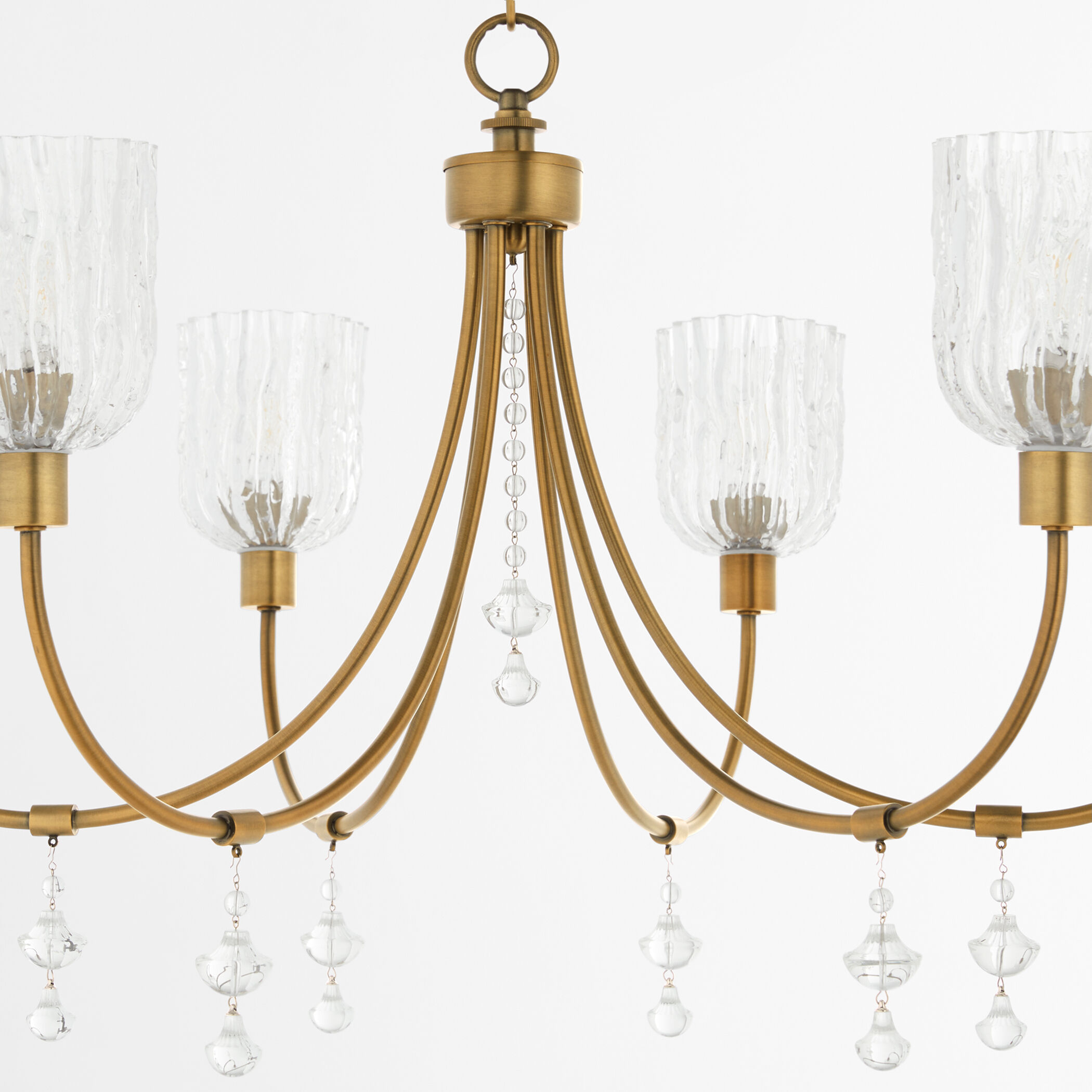 Meriam 6 Light 34.75 inch Brushed Brass Chandelier Ceiling Light