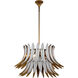 Aldridge 3 Light 30 inch Brushed Brass and Studio White Pendant Ceiling Light