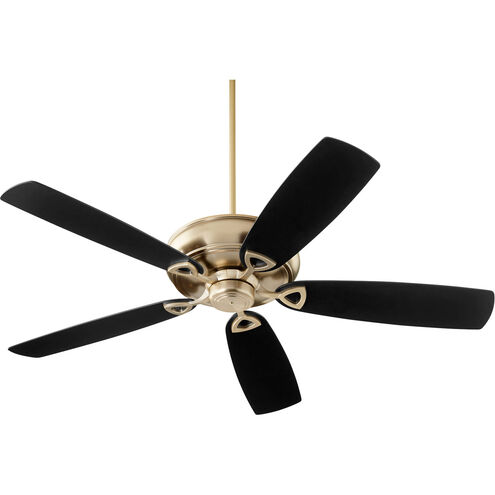 Alto 62 inch Aged Brass with Reversible Matte Black and Walnut Blades Ceiling Fan