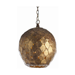 Osgood 1 Light 14 inch Gold Leaf Pendant Ceiling Light