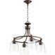 Rossington 4 Light 21 inch Oiled Bronze Mini Chandelier Ceiling Light in Clear Seeded