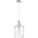 Fort Worth 1 Light 9.75 inch Satin Nickel Mini Pendant Ceiling Light