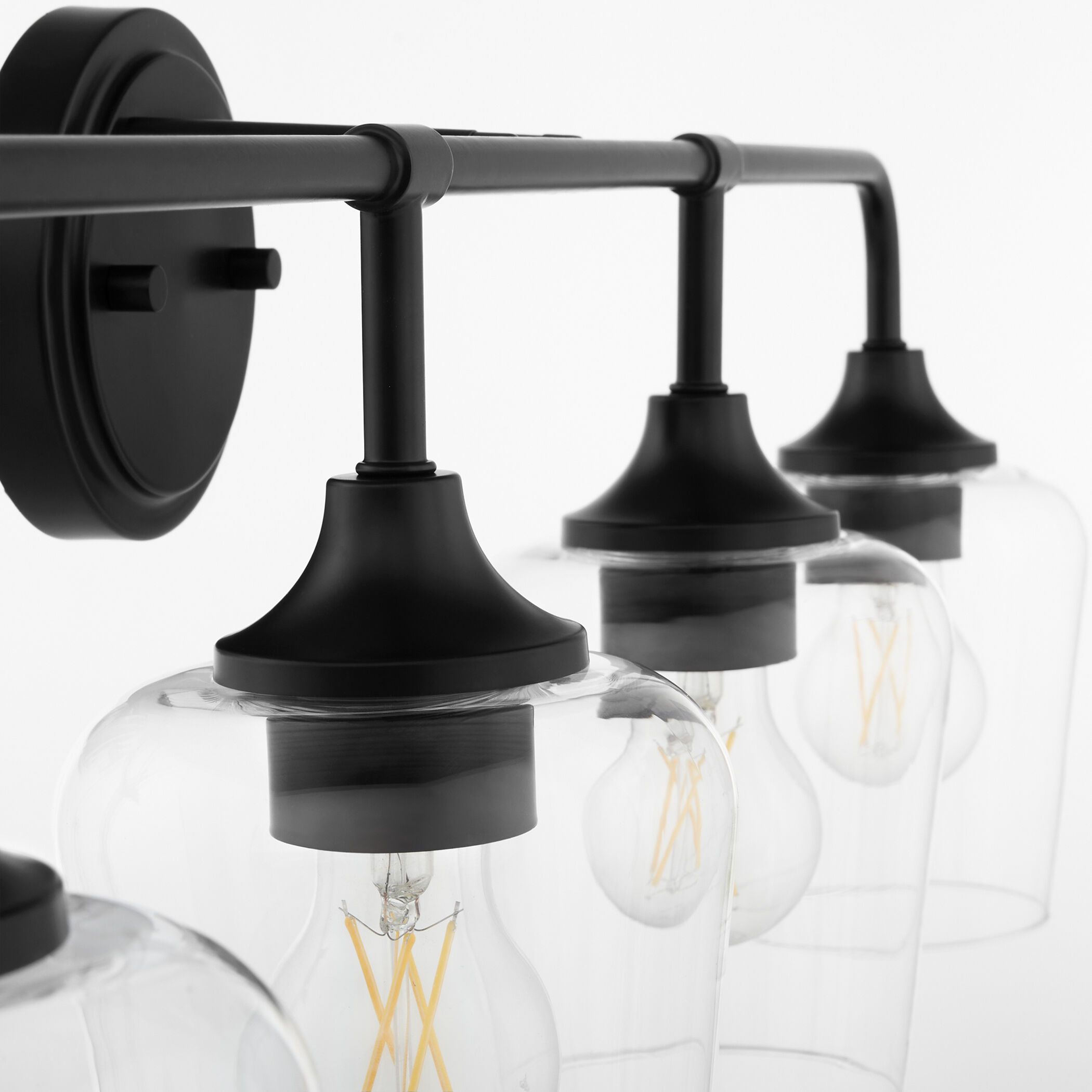 Raymond 4 Light 32 inch Matte Black Vanity Light Wall Light