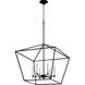 Gabriel 6 Light 24 inch Noir Nook Ceiling Light, Quorum Home