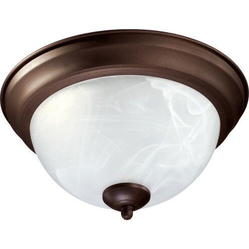 Fort Worth 2 Light 12 inch Oiled Bronze Flush Mount Ceiling Light