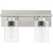 Carter 2 Light 14 inch Satin Nickel Vanity Light Wall Light