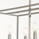 Gabriel 6 Light 35 inch Classic Nickel Linear Pendant Ceiling Light, Quorum Home