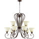 Celesta 9 Light 34 inch Oiled Bronze Chandelier Ceiling Light