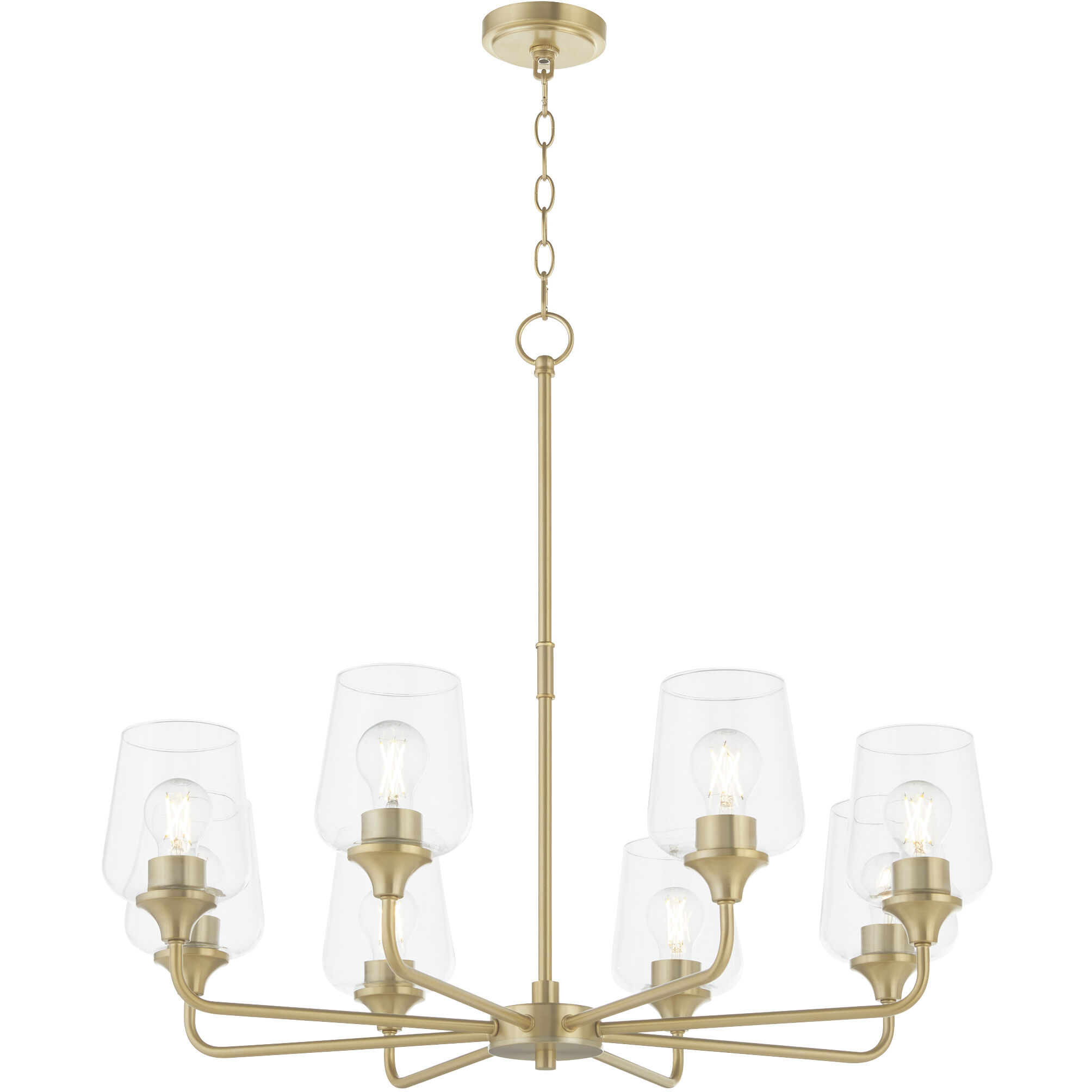 Raymond 8 Light 32 inch Aged Brass Chandelier Ceiling Light