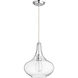 Fort Worth 1 Light 11 inch Chrome with Clear Mini Pendant Ceiling Light