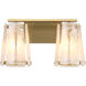 Prestige 2 Light 17 inch Aged Brass Vanity Light Wall Light
