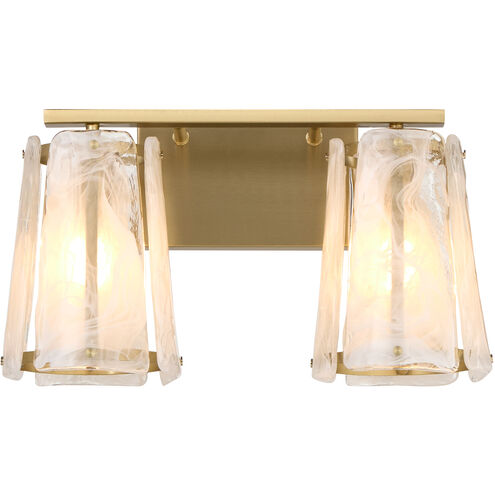 Prestige 2 Light 17 inch Aged Brass Vanity Light Wall Light
