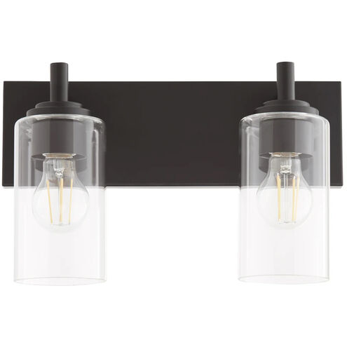 Fallstaff 2 Light 14.5 inch Matte Black Vanity Light Wall Light