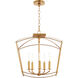 Mantle 5 Light 18.5 inch Gold Leaf Dual Mount Pendant Ceiling Light