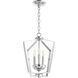 Fort Worth 3 Light 13 inch Chrome Mini Chandelier Ceiling Light, Quorum Home