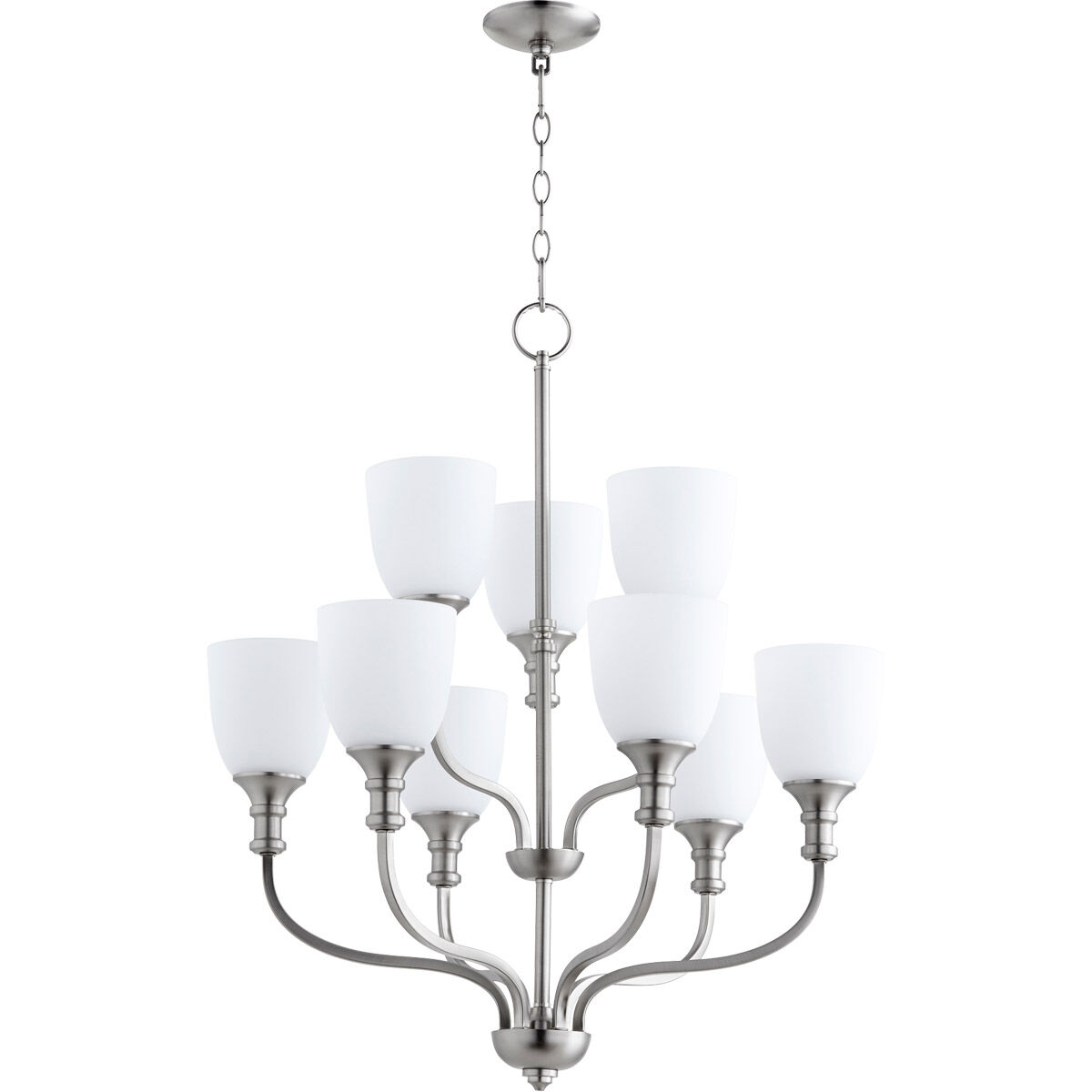 Richmond 9 Light 26 inch Satin Nickel Chandelier Ceiling Light