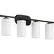Belinder 4 Light 33 inch Matte Black Vanity Light Wall Light