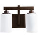 Lancaster 2 Light 13 inch Oiled Bronze Vanity Light Wall Light