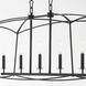 Mantle 5 Light 48 inch Matte Black Linear Chandelier Ceiling Light