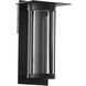 Abram 1 Light 12 inch Textured Black Outdoor Wall Lantern