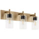 Fallstaff 3 Light 22.5 inch Aged Brass Vanity Light Wall Light
