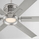 Zeus 65 inch Satin Nickel with Silver Blades Patio Fan