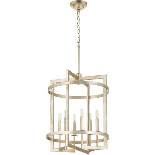Merrick 6 Light Aged Silver Leaf Entry Ceiling Light