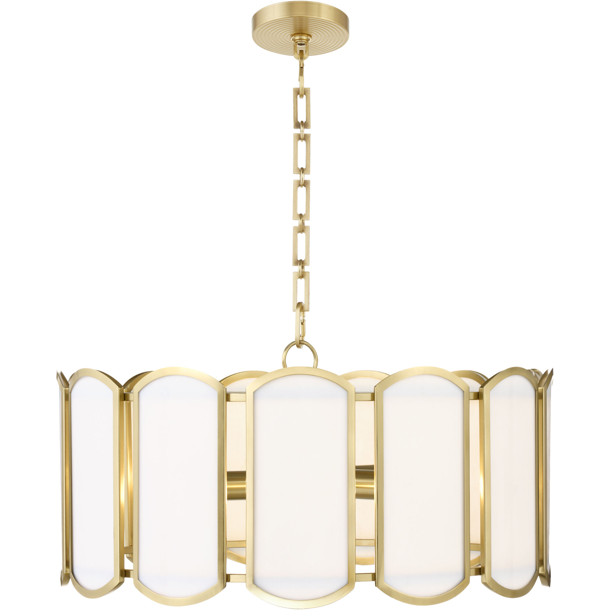 Belleview 5 Light 25 inch Aged Brass Pendant Ceiling Light
