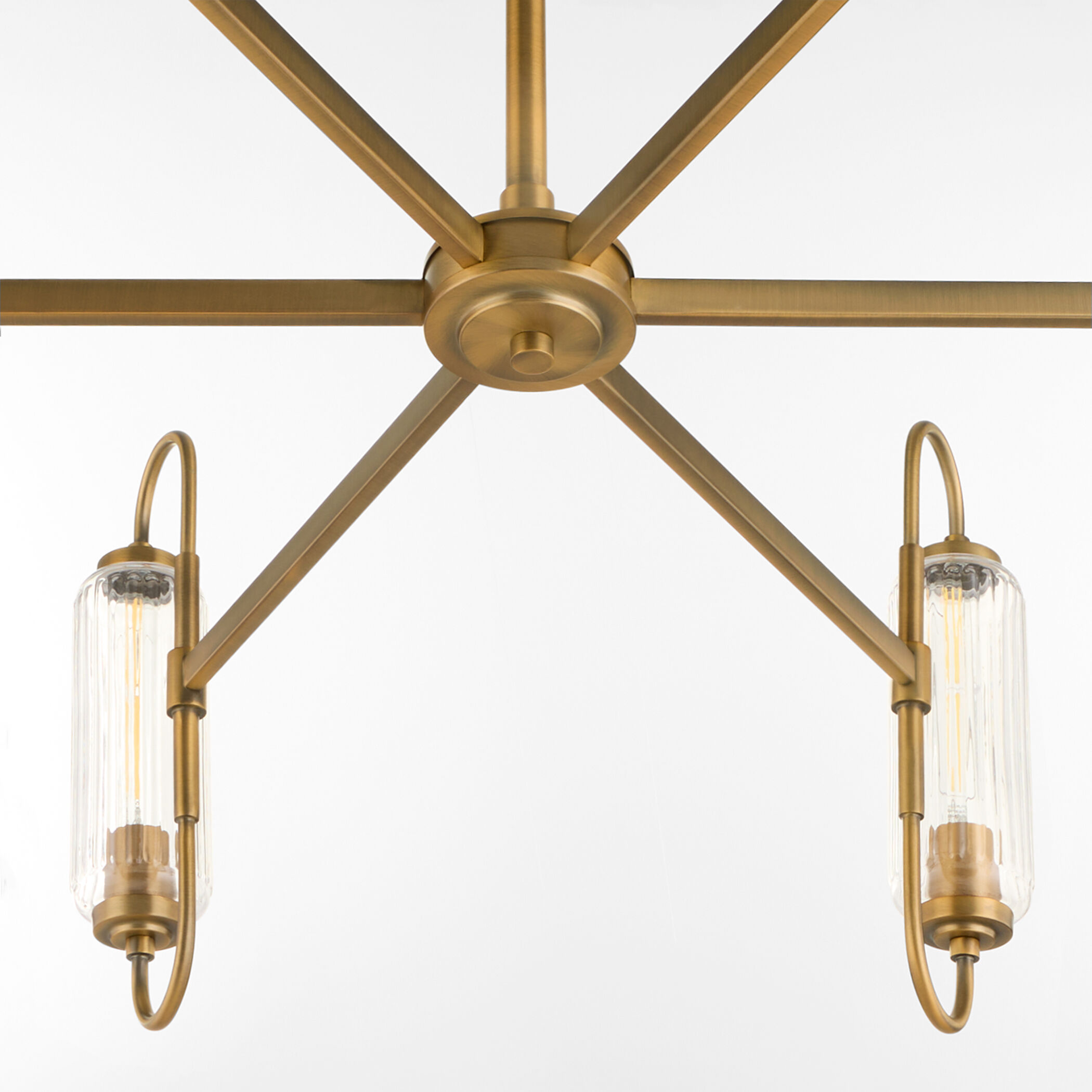 Whitmire 6 Light 40 inch Brushed Brass Chandelier Ceiling Light