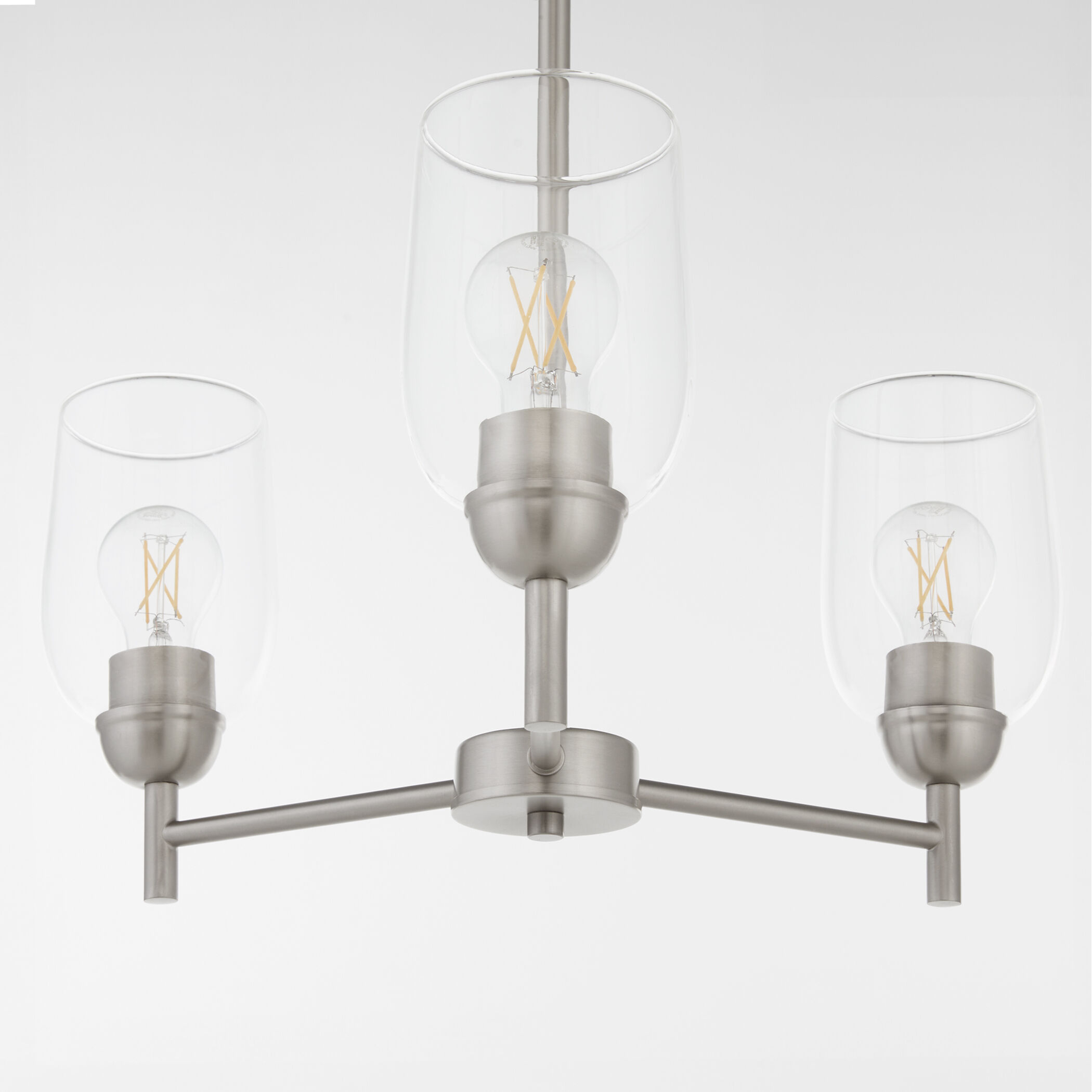 Wallinger 3 Light 20.5 inch Satin Nickel Chandelier Ceiling Light