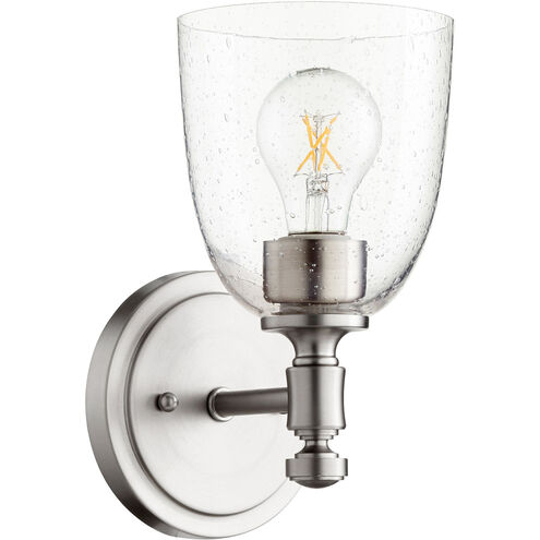 Rossington 1 Light 5 inch Satin Nickel Wall Sconce Wall Light in Clear Seeded