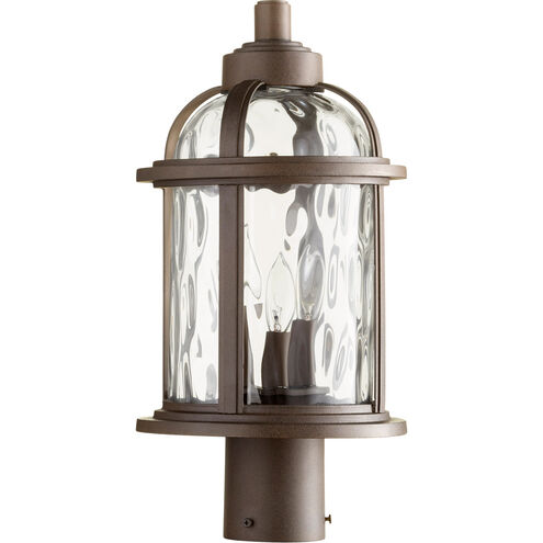 Winston 3 Light 17 inch Oiled Bronze Outdoor Post Lantern