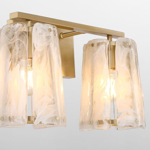 Prestige 2 Light 17 inch Aged Brass Vanity Light Wall Light