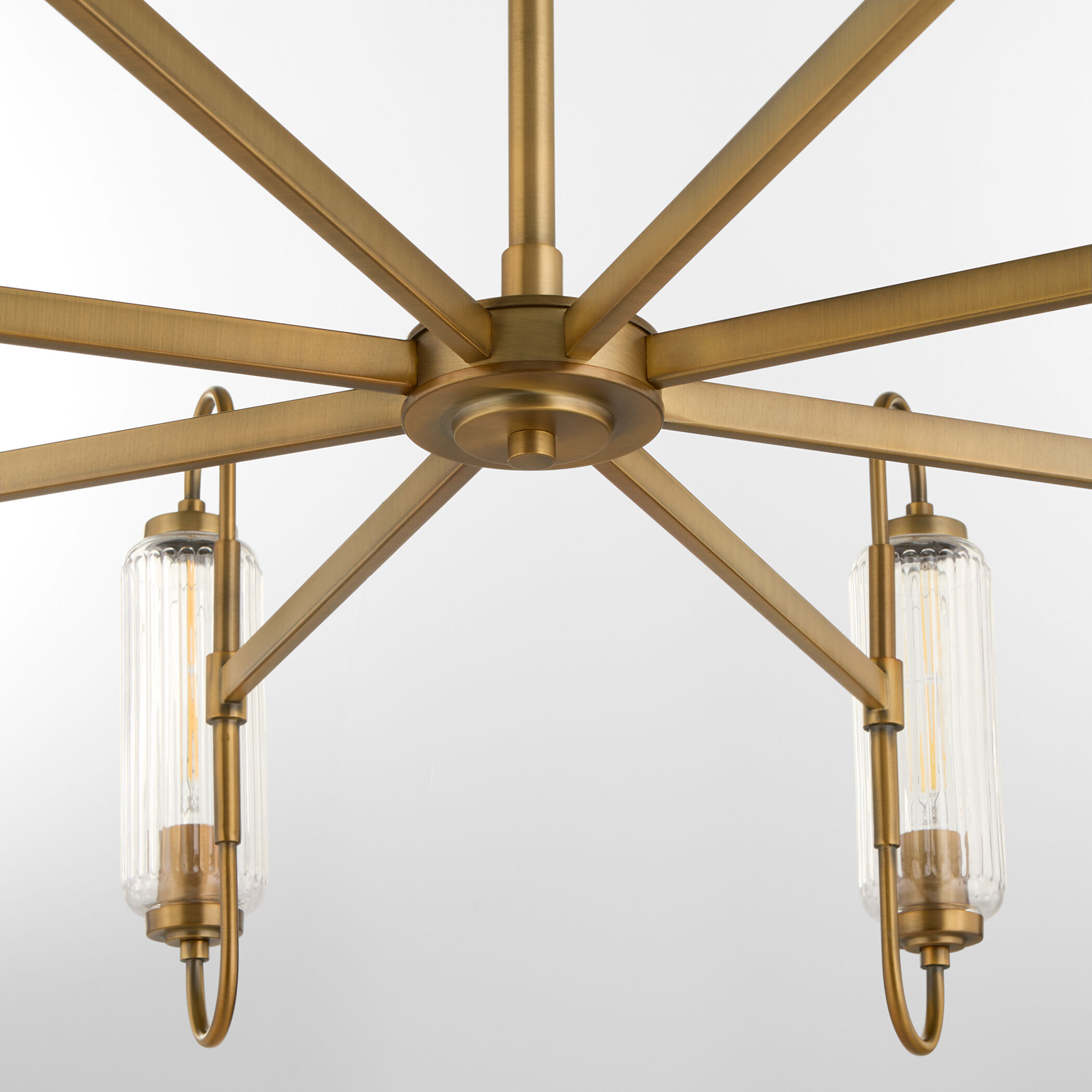 Whitmire 8 Light 44 inch Brushed Brass Chandelier Ceiling Light
