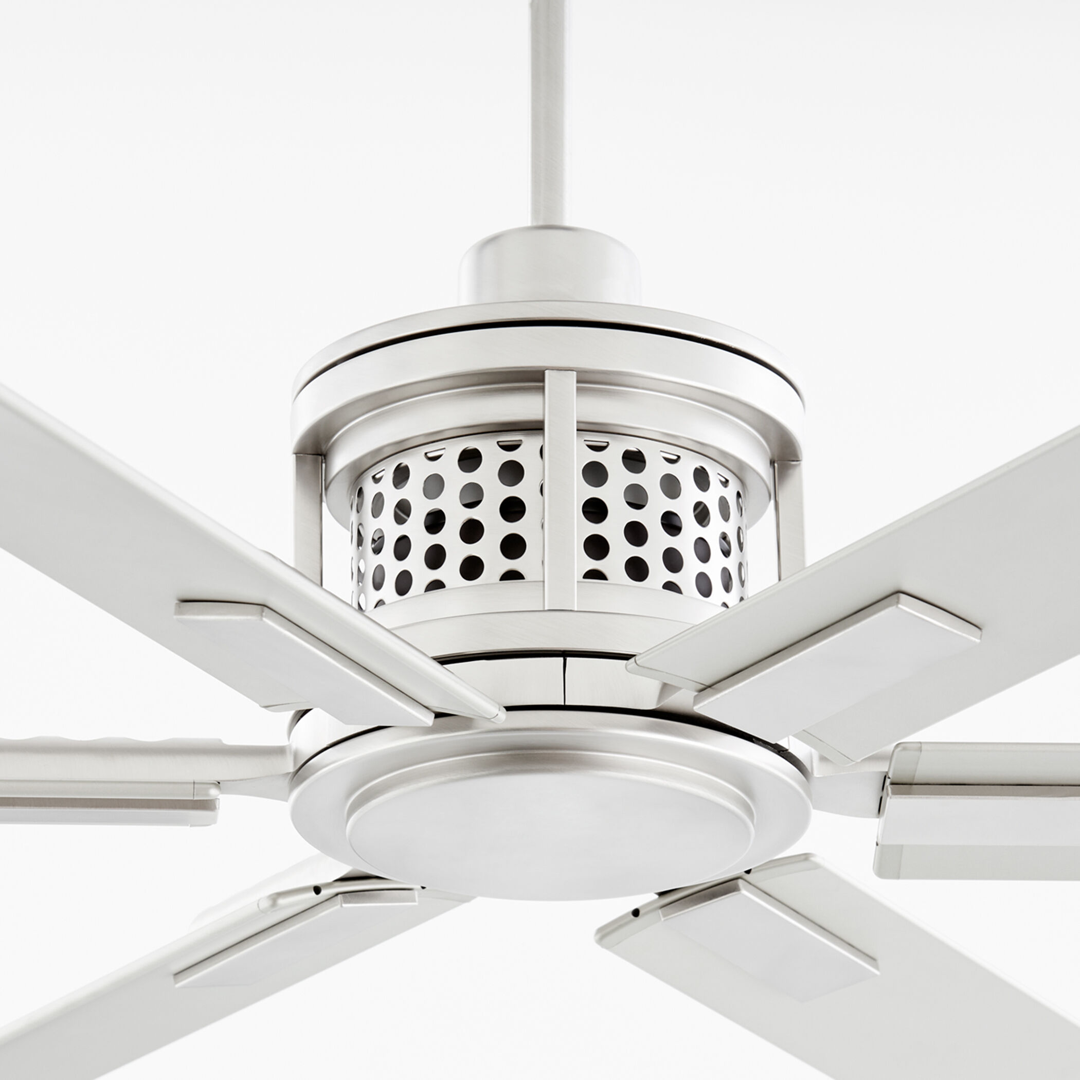 Zeus 80 inch Satin Nickel Patio Fan