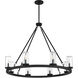 Gentry 8 Light 42 inch Matte Black Chandelier Ceiling Light