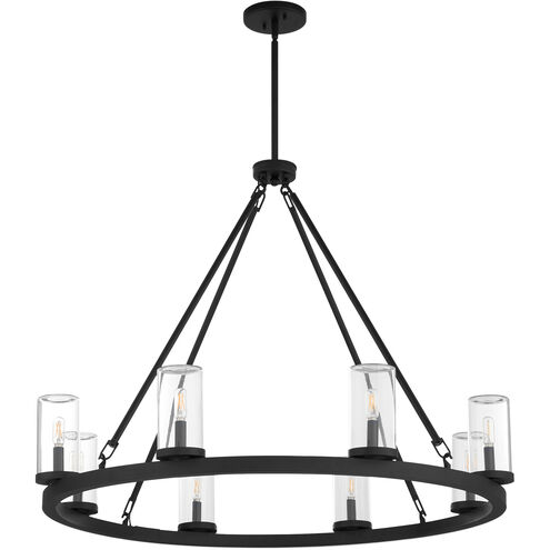 Gentry 8 Light 42 inch Matte Black Chandelier Ceiling Light