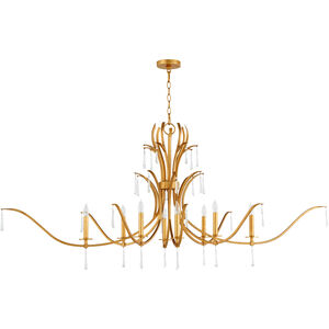 Majesty 8 Light 32 inch Gold Leaf Chandelier Ceiling Light