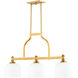 Richmond 3 Light 38 inch Aged Brass Island Light Ceiling Light
