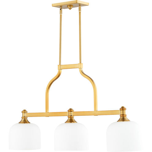 Richmond 3 Light 38 inch Aged Brass Island Light Ceiling Light