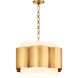Belinder 4 Light 22 inch Non-Lacquered Brass Pendant Ceiling Light
