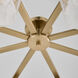 Veno 8 Light 32 inch Aged Brass Flush Mount Ceiling Light