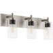 Fallstaff 3 Light 22.5 inch Satin Nickel Vanity Light Wall Light