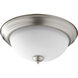 Fort Worth 3 Light 16 inch Satin Nickel Flush Mount Ceiling Light