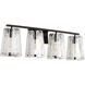 Prestige 4 Light 33 inch Matte Black Vanity Light Wall Light