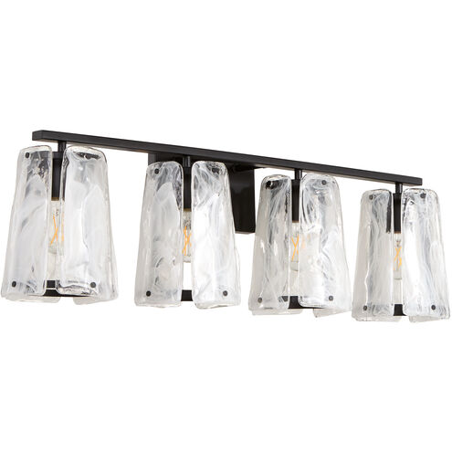 Prestige 4 Light 33 inch Matte Black Vanity Light Wall Light